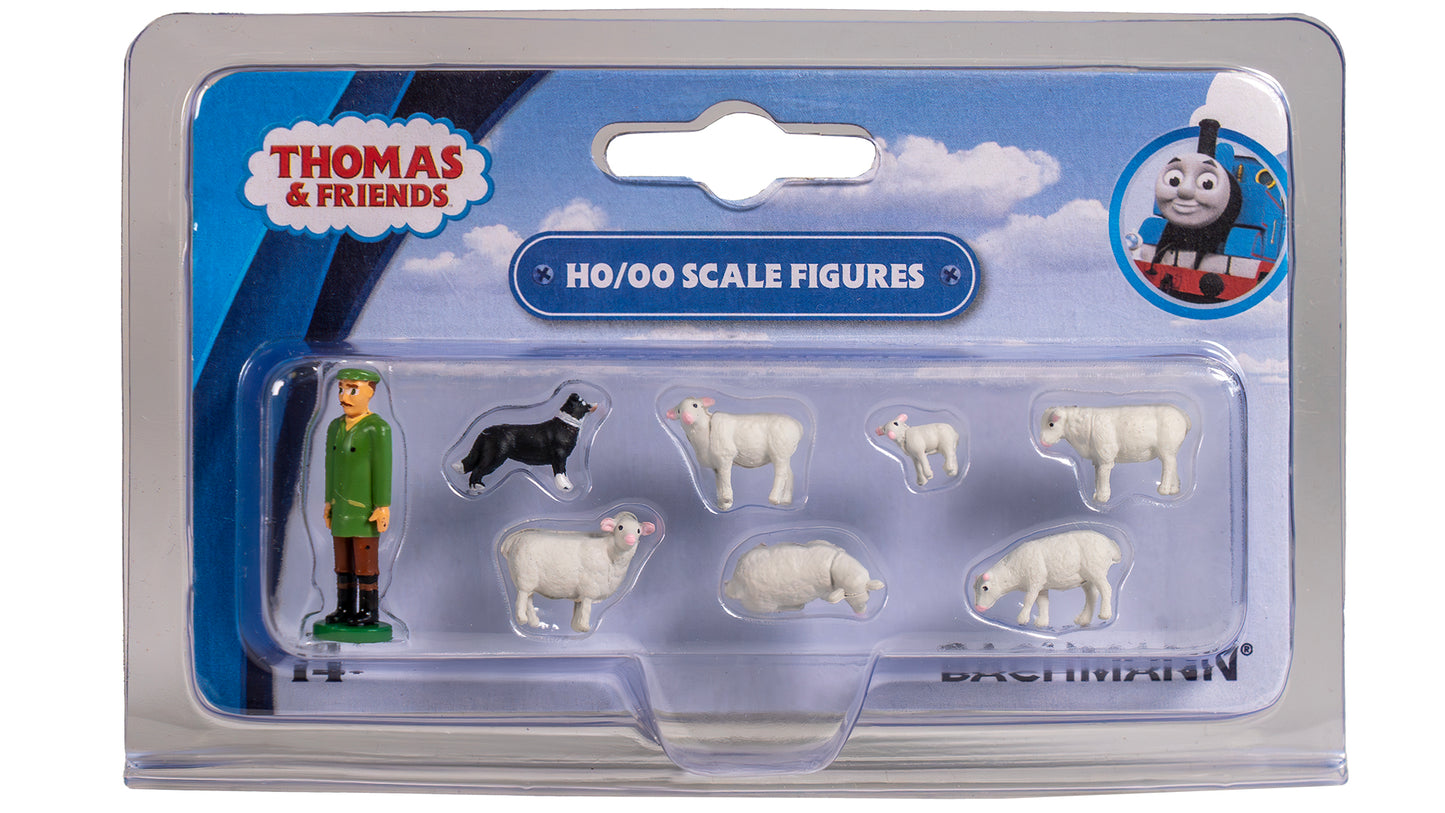 Bachmann 33304 HO/OO Thomas & Friends Farmer McColl, Sheepdog, and Sheep