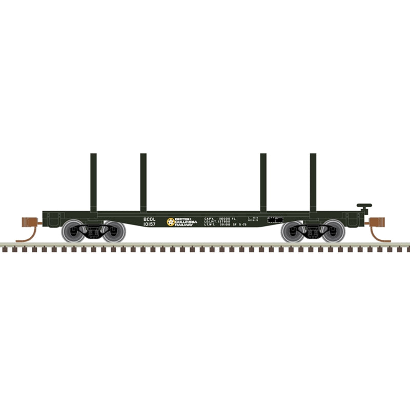 Atlas 50006280 N British Columbia Railway BCOL 45' Logging Flat Car #10202