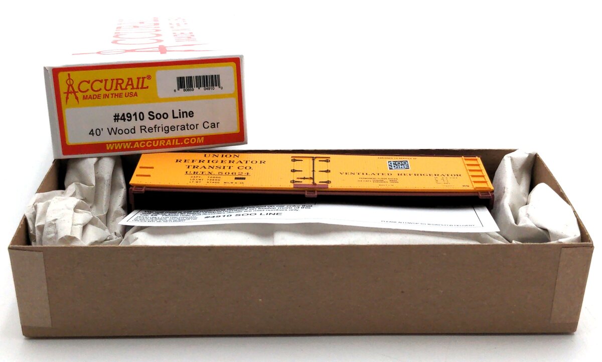 Accurail 4910 HO 40' Wood Refrigerator Soo Line