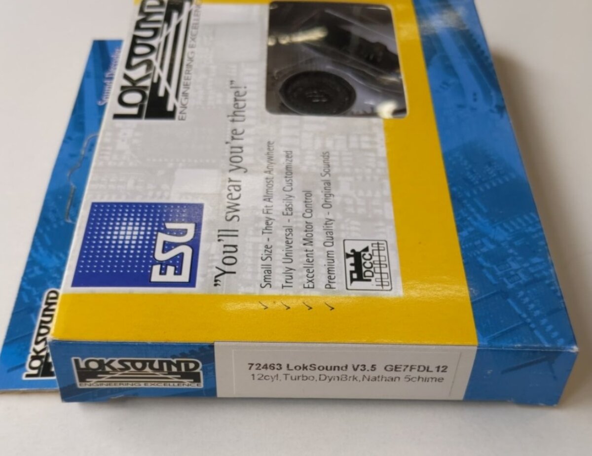 LokSound By ESU 72463 Decoder V3.5 GE7FDL, 12 Cyl, Turbo, DynBrk Nathan 5 Chime