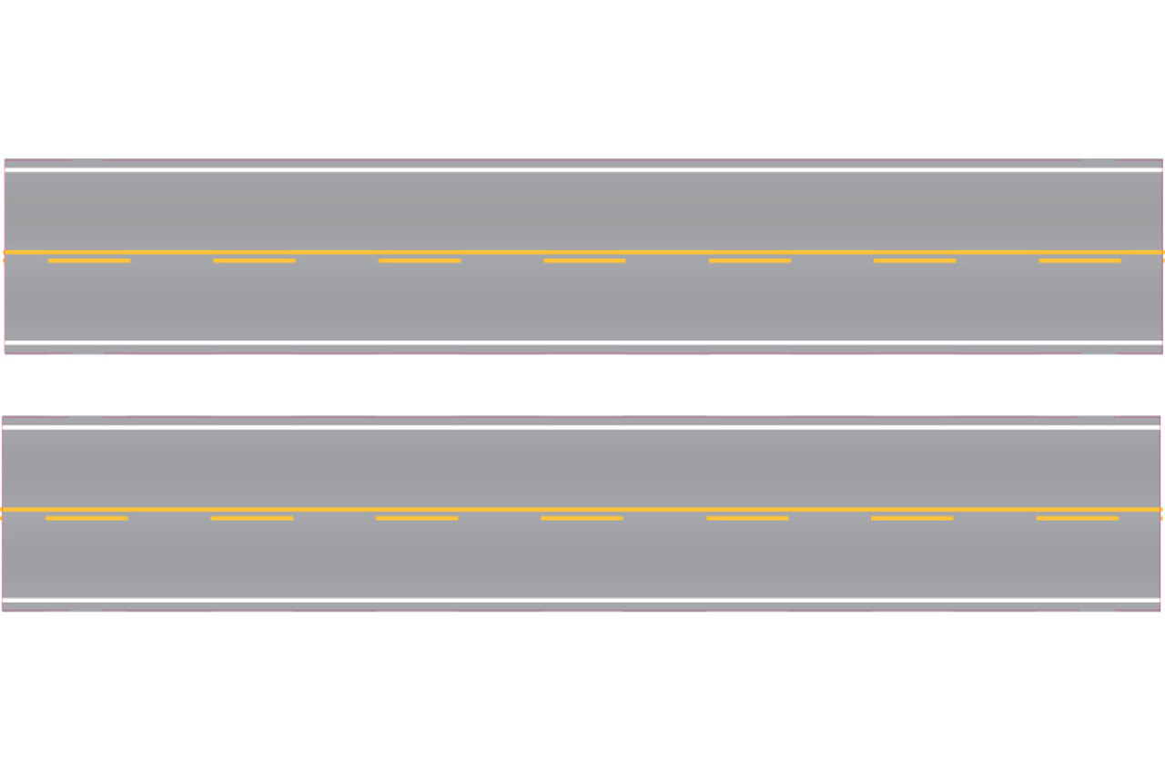 Easy Streets 3153031 HO Aged Asphalt 10' Single Passing