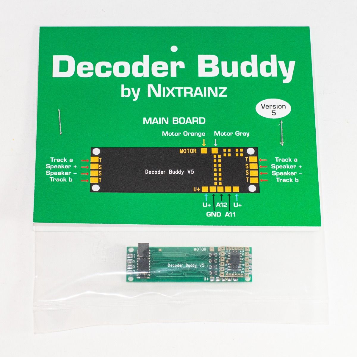 NixTrainz Decoder Buddy Version V5B - NTZ5 motherboard for 21 Pin decoders (Scale=HO) #NIX-DecoderBuddy NixTrainz Decoder Buddy Version V5B - NTZ5 motherboard for 21 Pin decoders (Scale=HO) #NIX-DecoderBuddy