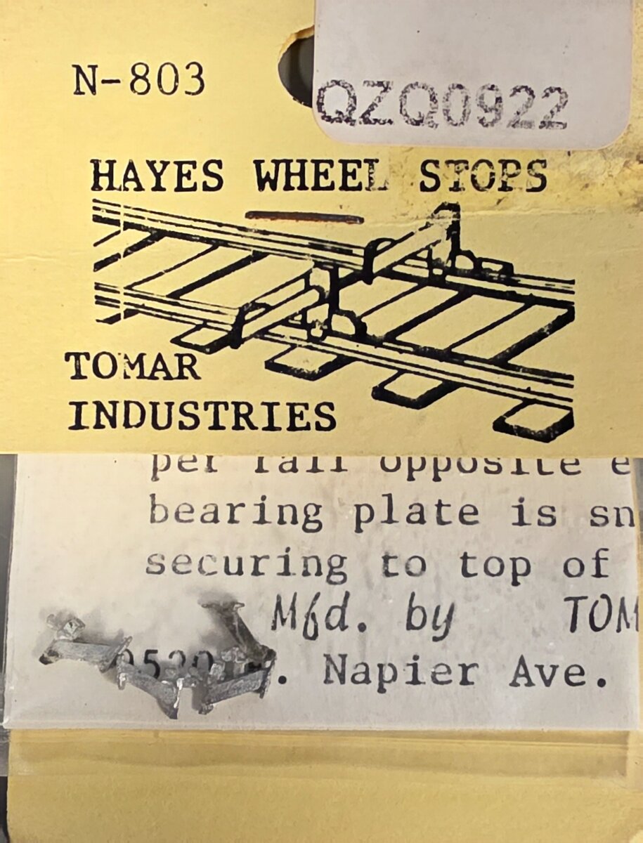 Tomar Industries N-803 N Hayes Wheel Stops