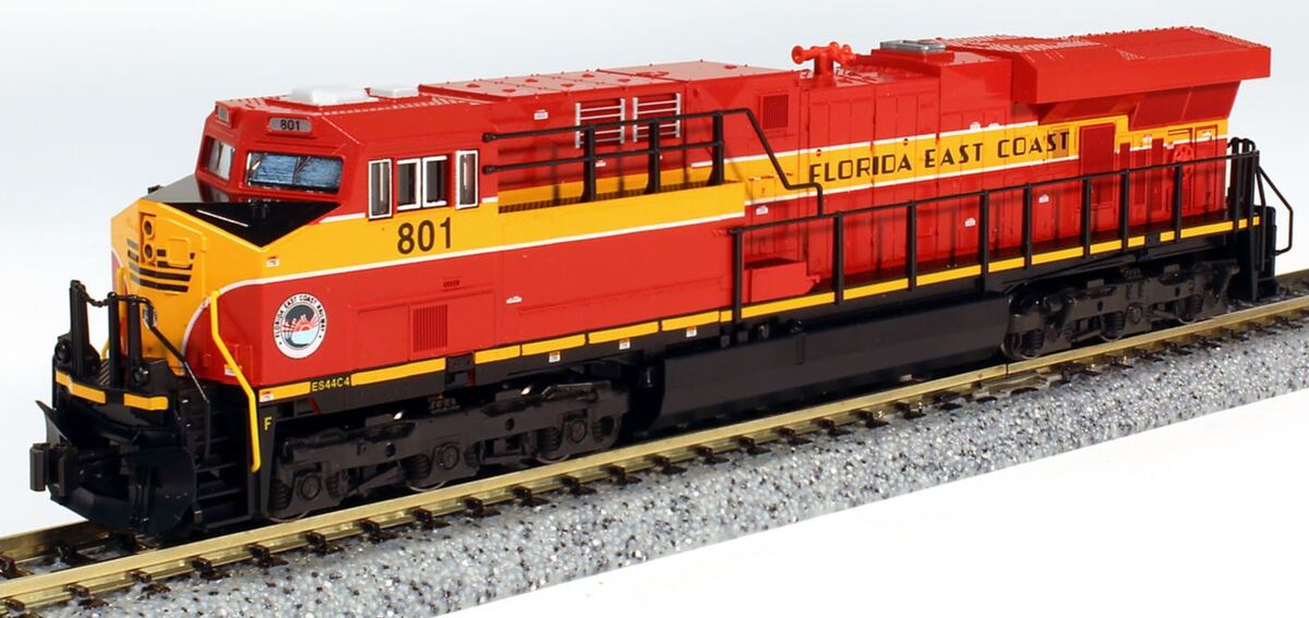 Kato 176-8946-DCC N Florida East Coast GE ES44AC Diesel Locomotive w/DCC #801