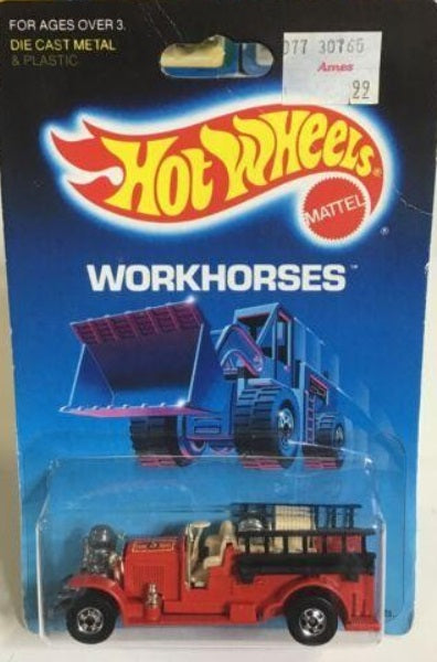 Hot Wheels 1695 1:64 Old Number 5 Fire Truck Workhorses Emergency Vehicle