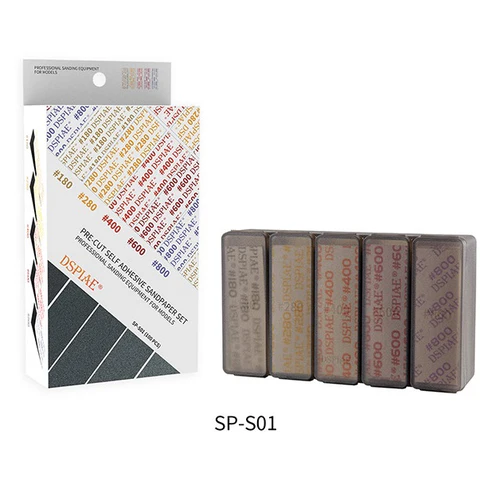 Dspiae SP-S01 #180-#800 Grit Adhesive Sandpaper Set (Pack of 100)