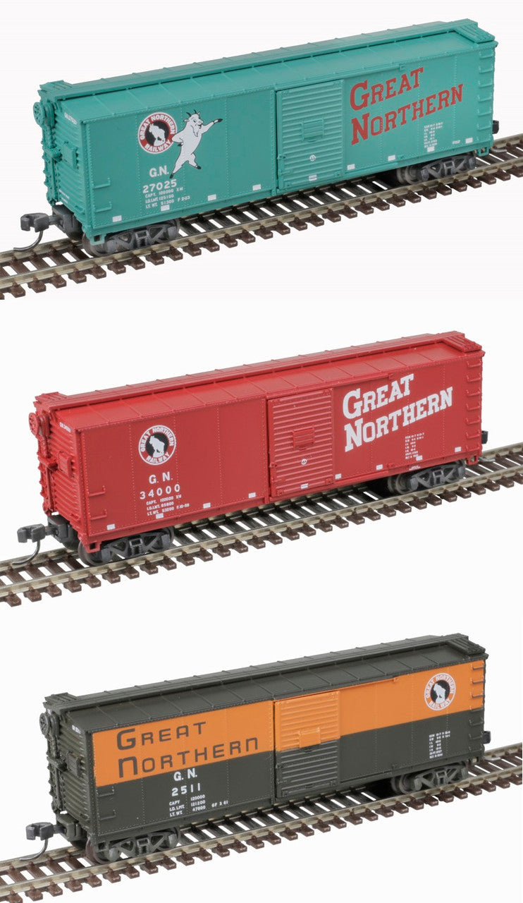Atlas 50006404 N Great Northern USRA Steel Rebuilt Box Car (Pack of 3)