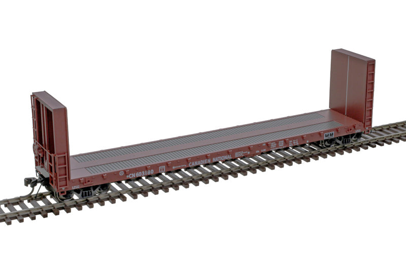 Atlas 20007096 HO Canadian National 51' 6" Bulkhead Flat Car #603180