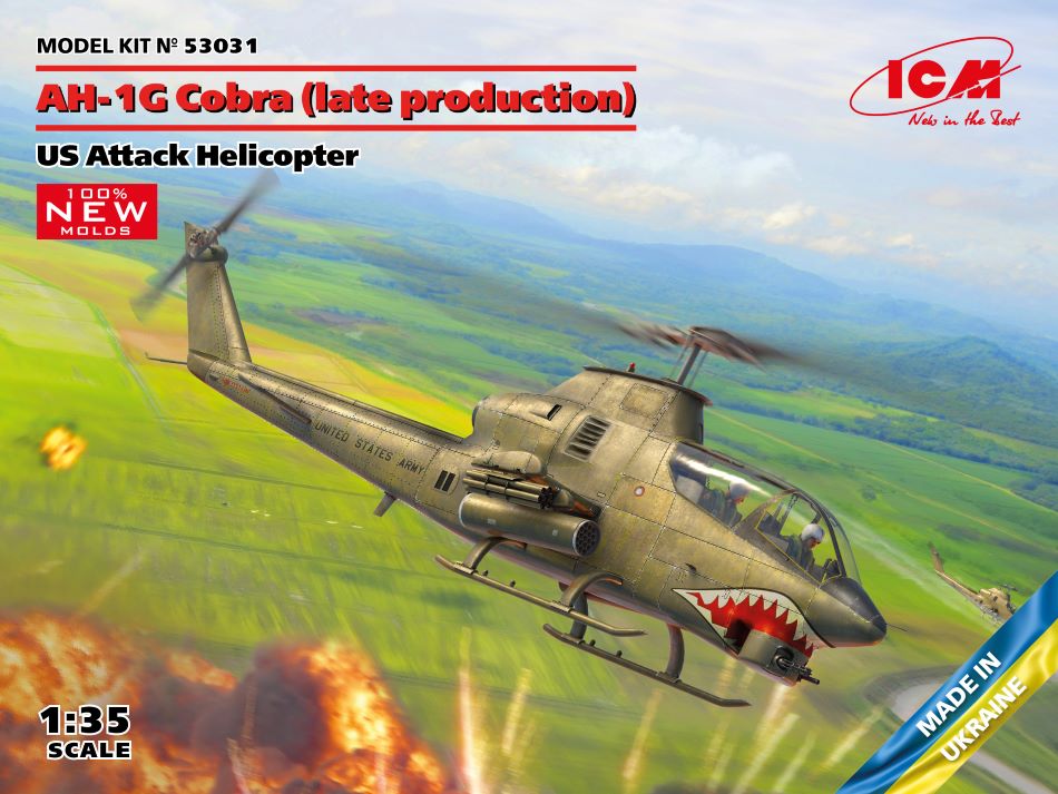 ICM 53031 1:35 Bell AH-1G Cobra Late Production US Attack Helicopter Kit