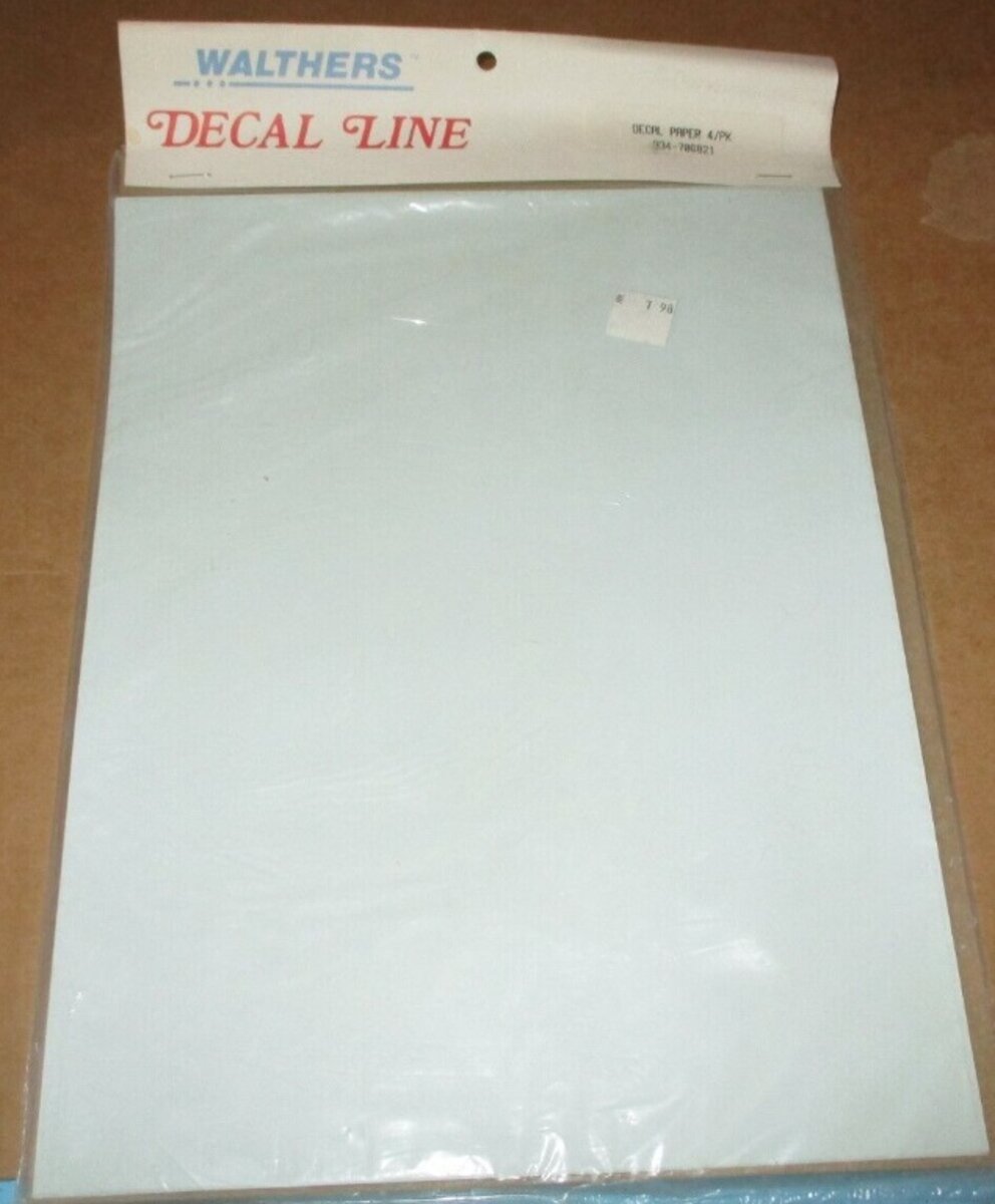 Walthers 934-706821 Decal Paper Matte Finish 8 1/2 x 11 (Pack of 4)