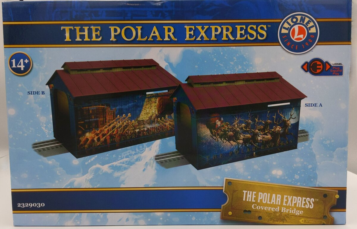 Lionel 2329030 O Assembled The Polar Express Illuminated Covered Bridge
