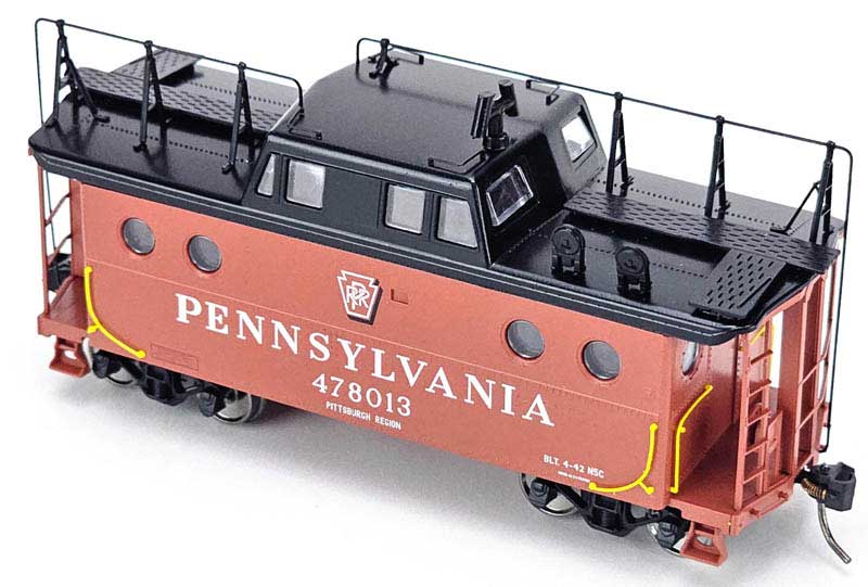 Bowser 43401 HO PRR Sh. Key. Pitts. Reg. N5c Caboose with Trainphone RTR #478016