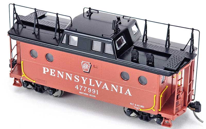 Bowser 43397 HO PRR Sh. Key. North. Reg. N5c Caboose with Trainphone RTR #477995