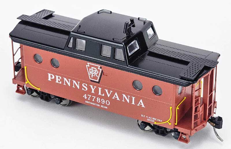 Bowser 43402 HO PRR Shadow Key. Southwestern Reg. N5c Caboose RTR #477890