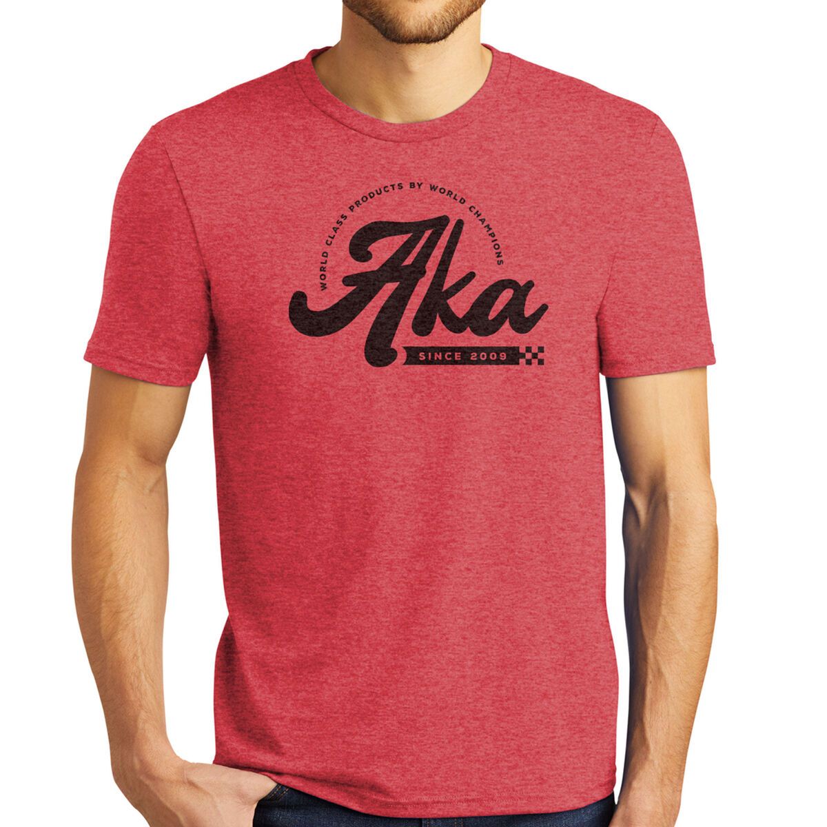 AKA Products, Inc. 98120L Large AKA Retro Tri-Blend Red T-Shirt