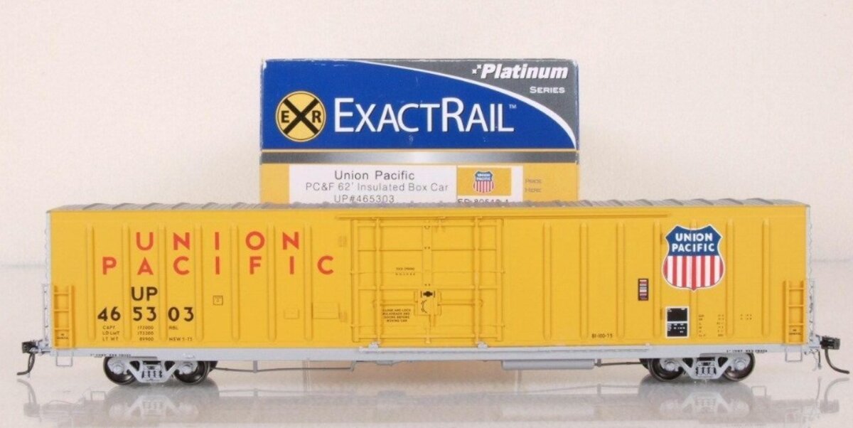 ExactRail EP-80513-1 HO Union Pacific PC&F 62' Insulated Box Car #465303 LN/Box