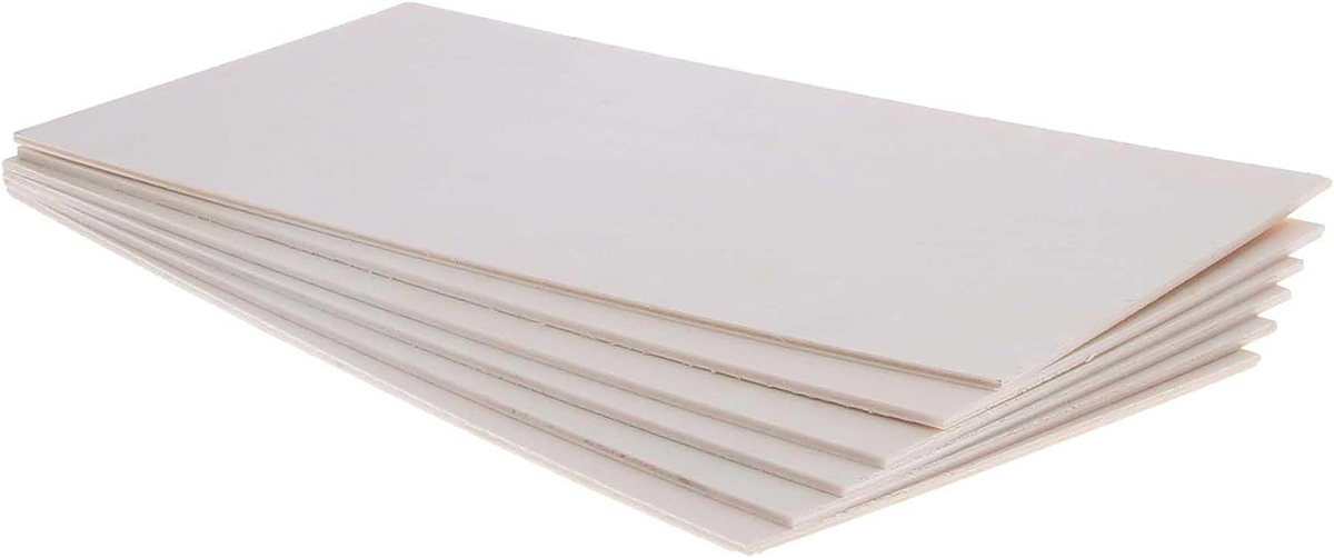 Midwest Products 5404 3mm x 6" x 12" Aspen Plywood Sheet (Pack of 6)