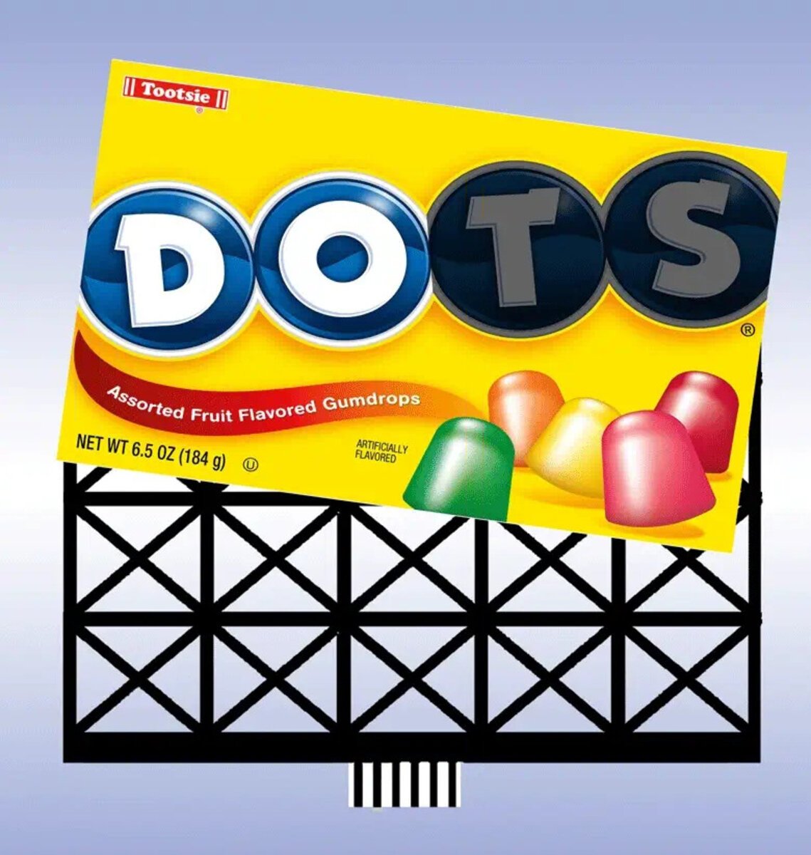 Miller Engineering 88-7001 HO/O 4.4" x 4.2" Large DOTS Billboard