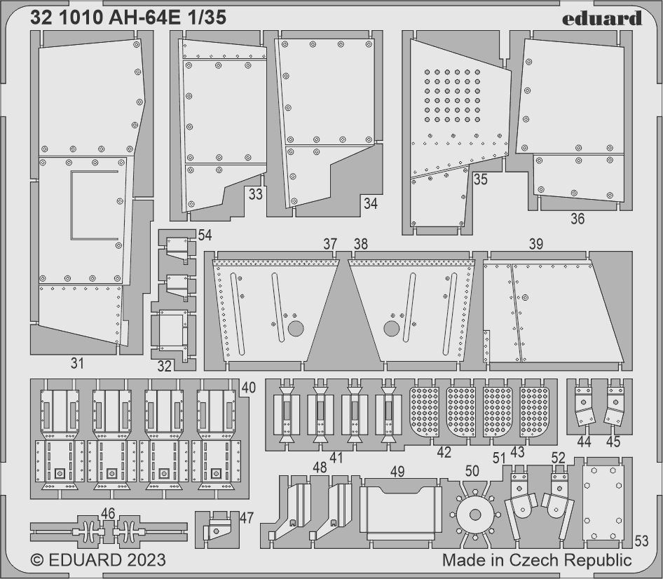 Eduard 321010 1:35 Takom AH-64E Aircraft Photo Etched Detail Parts