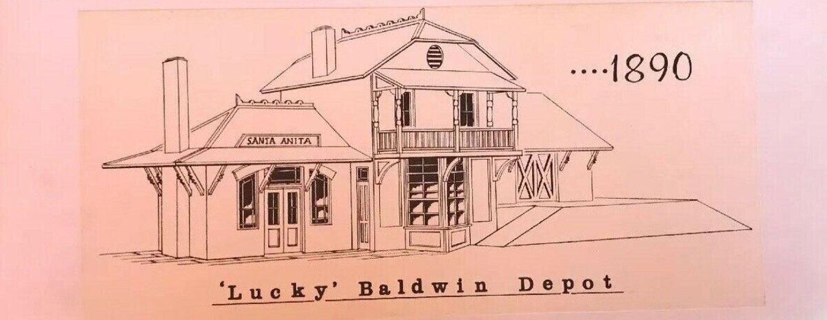 Historical Scale Miniatures SA-1 HO Lucky Baldwin Depot Santa Anita Station Kit