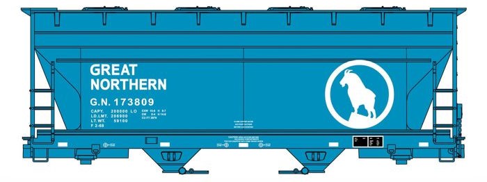 Accurail 81621 HO Great Northern 2-Bay ACF Covered Hopper