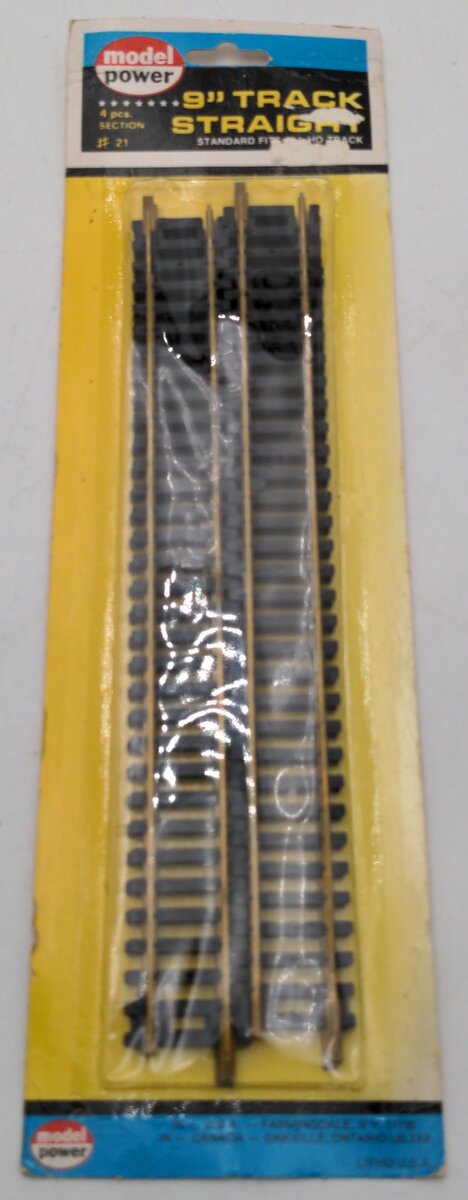 Model Power 21 HO 9" Track Straight (Pack of 4)