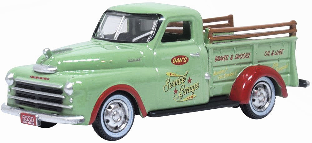 Oxford Diecast 87DP48003 HO Dans Service Garage 1948 Dodge B-1B Pick Up Truck