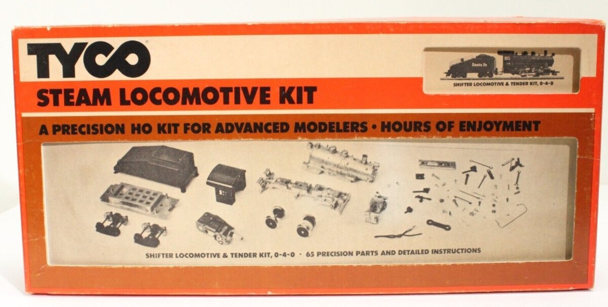 Tyco 7703 HO"Shifter" Santa Fe Steam Locomotive & Tender 0-4-0 # 209 Kit