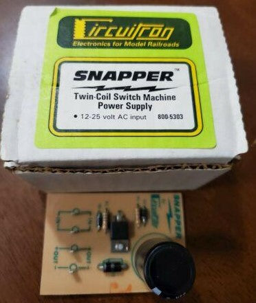 Circuitron 800-5303 Snapper Twin Coil Switch Machine Power Supply 12-25 Volt