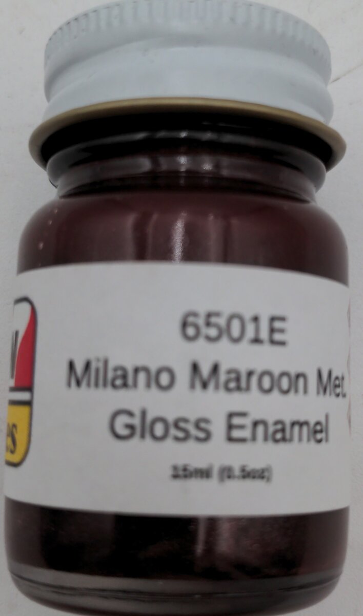 MCW Finishes 6501E Metallic Milano Maroon - 15 ml Bottle