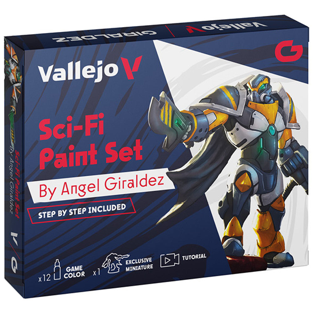 Vallejo Paint 72313 Game Color Sci-Fi Acrylic Paint Set with Exclusive Miniature