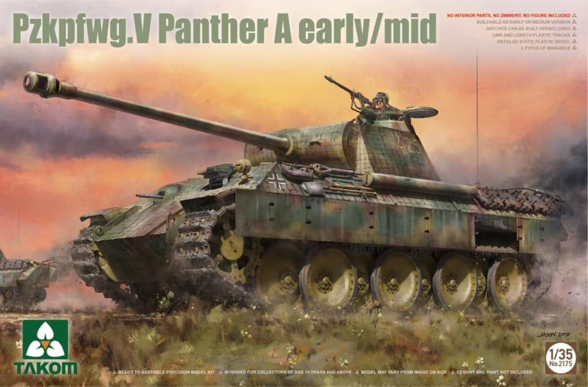 Takom 2175 1:35 Sd.Kfz.171 Panther Ausf. A Mid-Early Prod Military Tank Kit