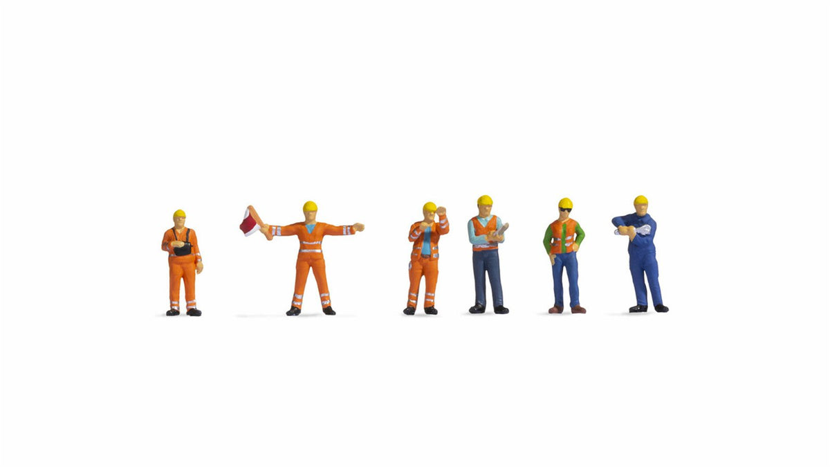 Noch 15284 HO Shunters at Work Plastic Figures (Set of 6)