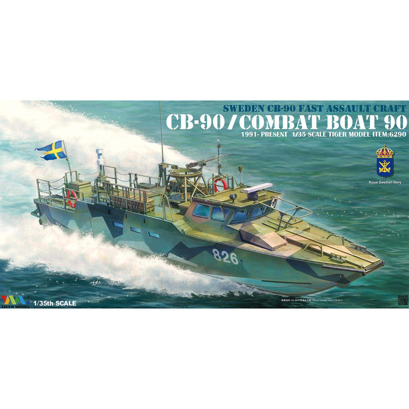 Tiger Model 6290 1:35 1991-Present Sweden CB90 Fast Assault Craft Plastic Kit