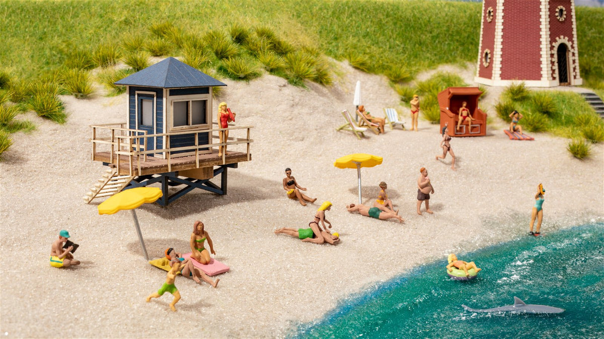 Noch 14265 HO Lifeguard Tower Laser-Cut Building Kit with Shark Fin