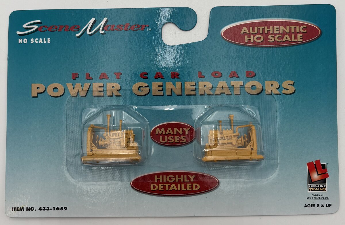 Life Like 433-1659 HO Flat Car Load Power Generators (Pack of 2)