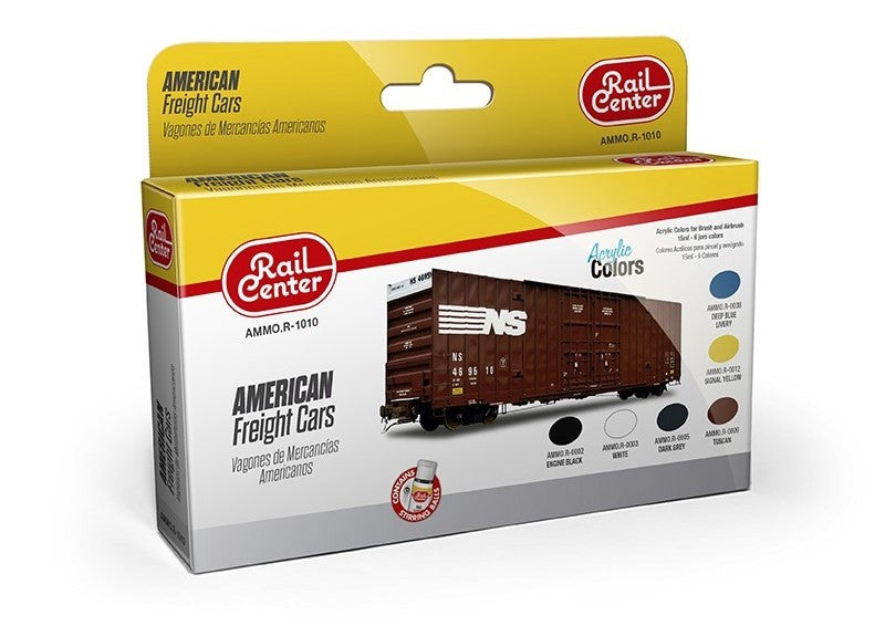 Mig Jimenez R1010 Rail Center - American Freight Cars Acrylic Paints (Set of 6)