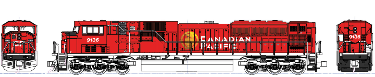 Kato 176-5627 N CP SD90/43MAC Diesel Locomotive Standard DC #9155
