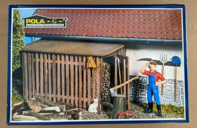 Pola 1762 G Scale Wood Storage Shed Building Kit LN/Box