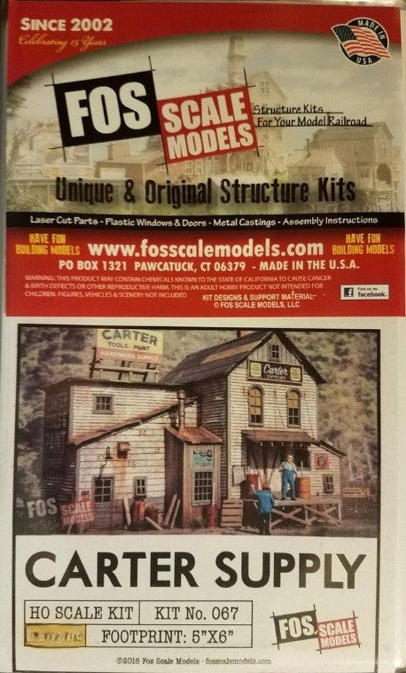 FOS Scale Limited 067 HO Carter Supply Structure Craftsman Kit