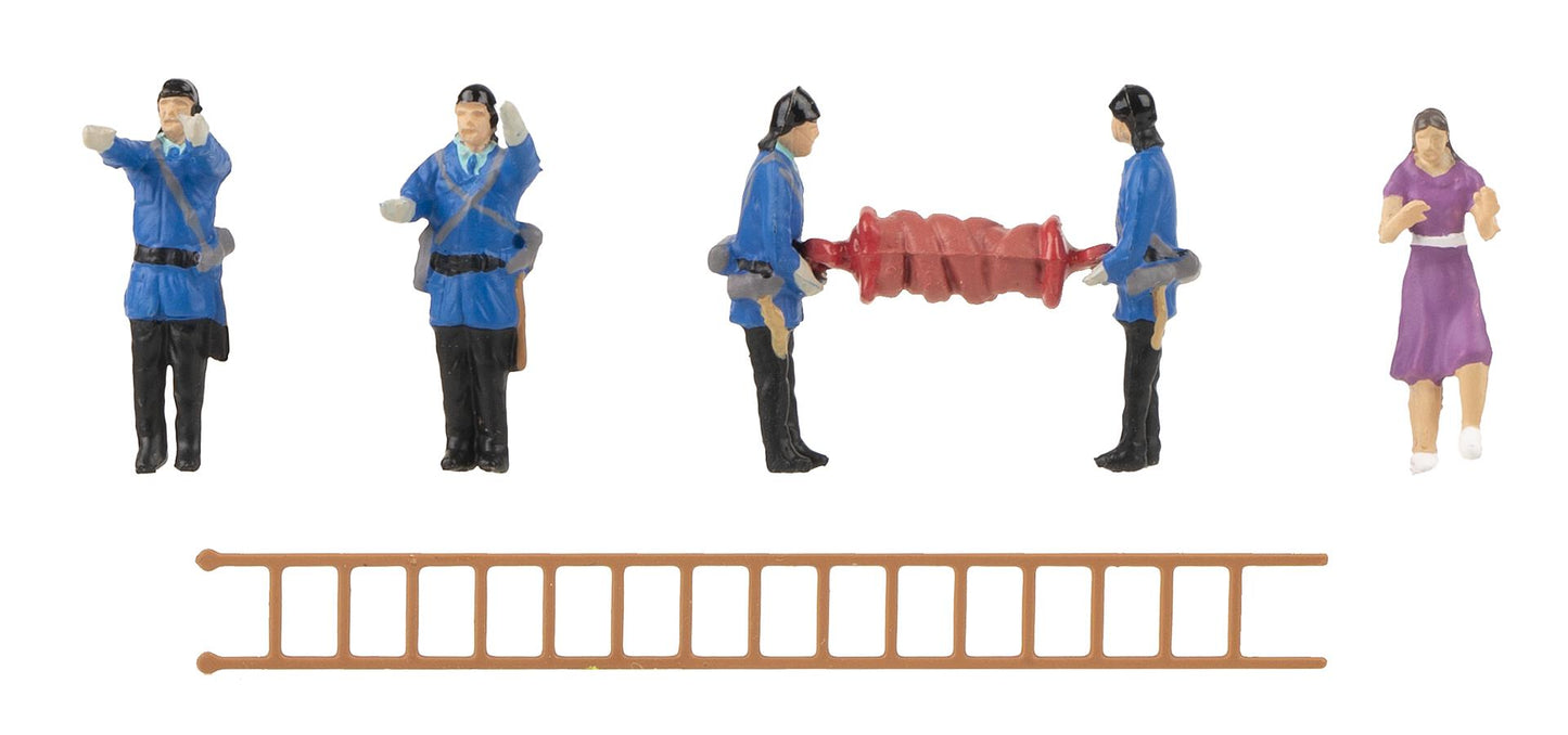 Faller 151639 HO Firefighters Era III Figure Set (Set of 5)