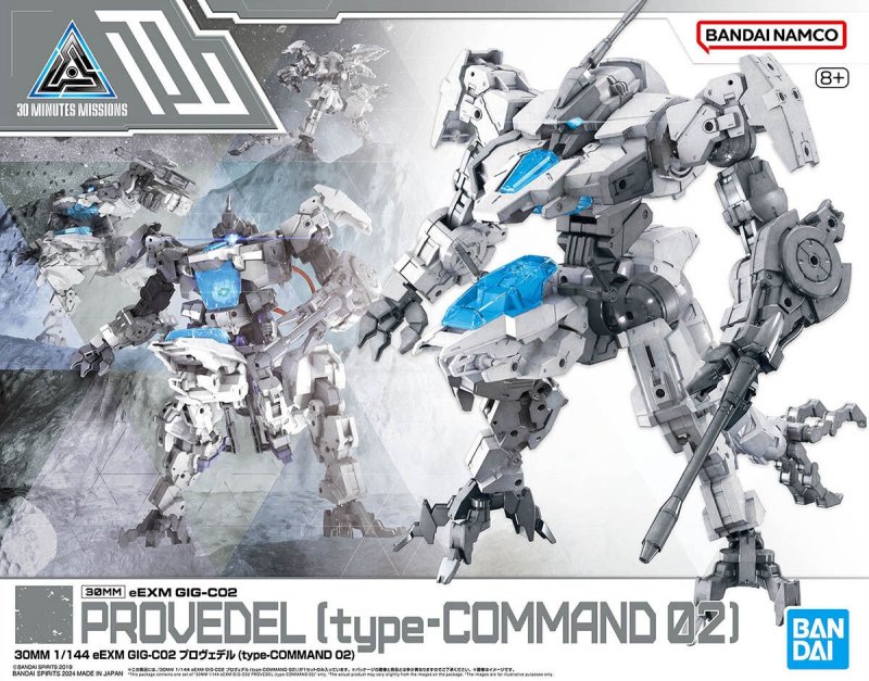 Bandai 2648702 1:144 30MM #55 eEXM GIG-C02 Provedel Type-Command 02 Plastic Kit