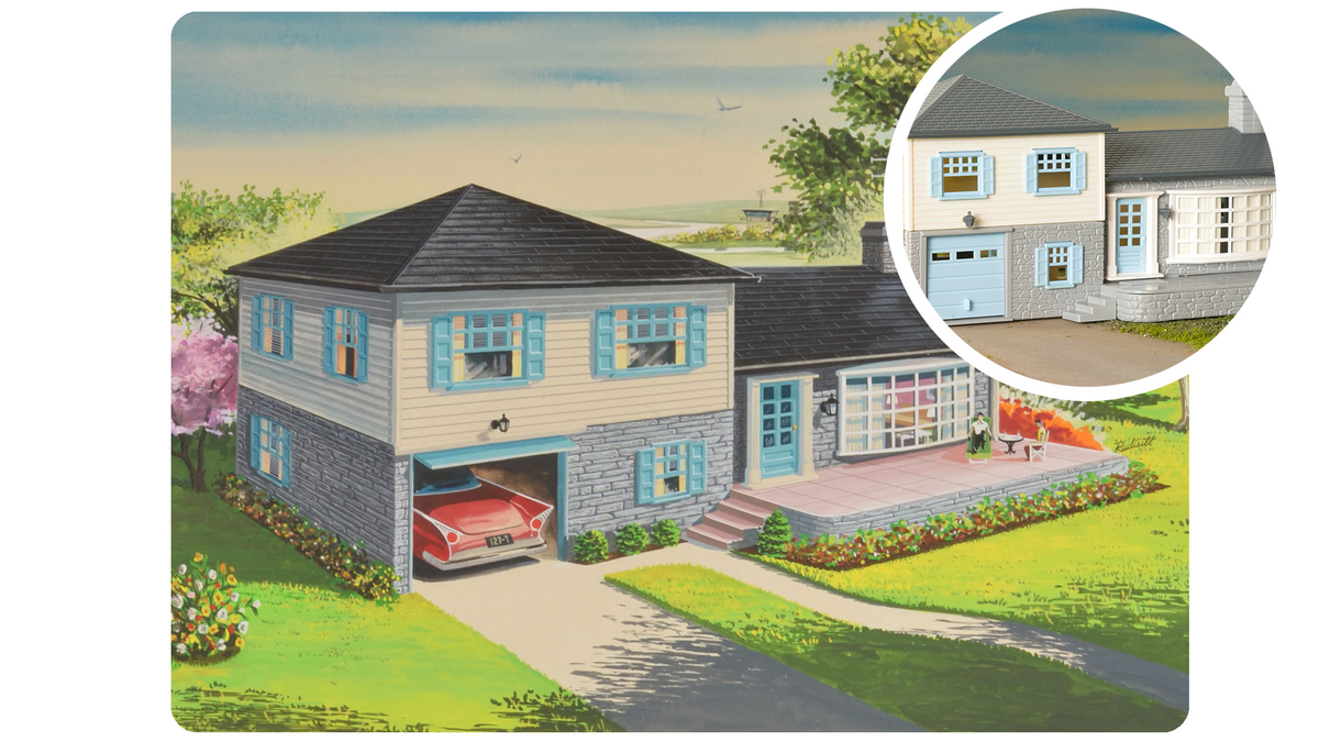 Bachmann 45633 O 75th Anniversary Plasticville Split Level House Kit