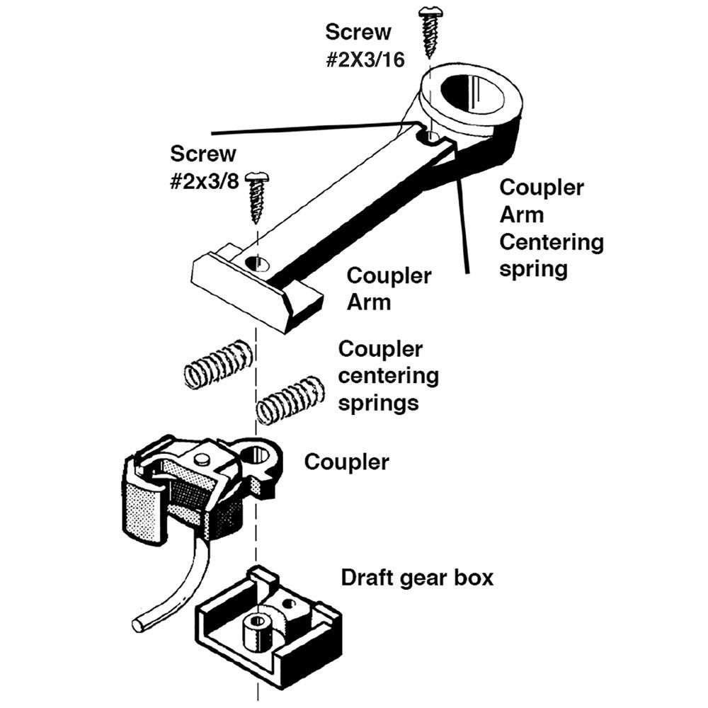 Kadee 778 G Centerset Couplers with Coupler Arm Mount Gearboxes
