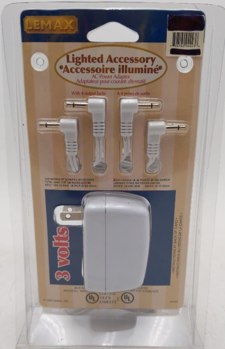 Lemax 94443 Village Collection AC Power Adaptor w/4 Output Jacks