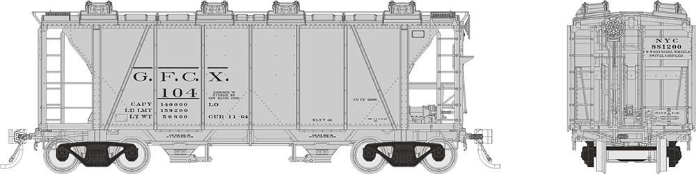 Rapido Trains 149005A HO GFCX Enterprise 2-Bay Covered Hopper #1