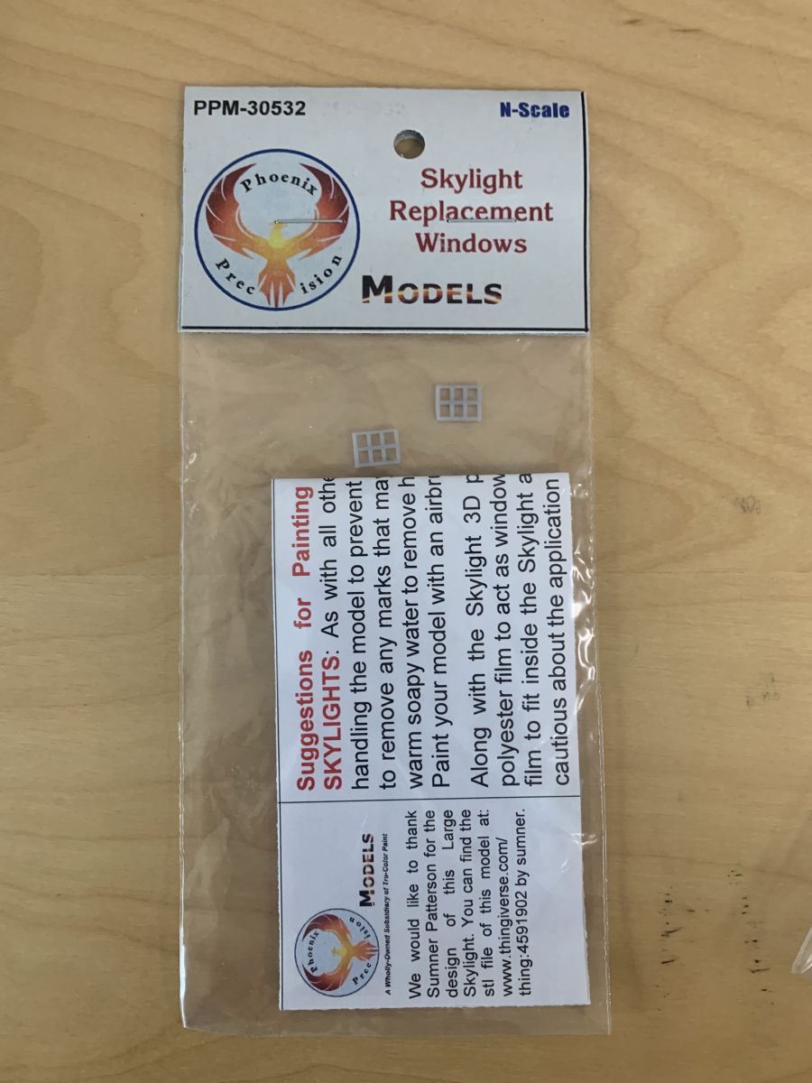 Phoenix Precision Models 30532 N Industrial Skylight Extra Windows 3-D Kit