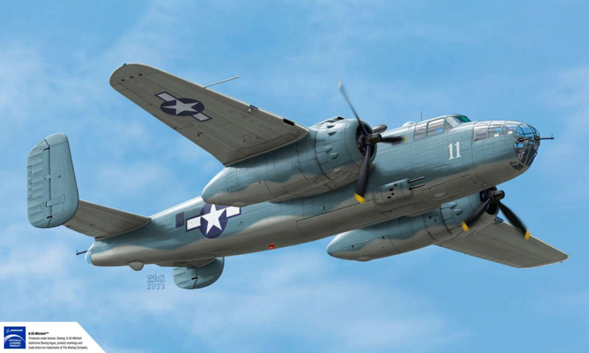 Academy 12334 1:48 USMC PBJ-1D Mitchell Bomber B25 Military Aircraft Plane Kit