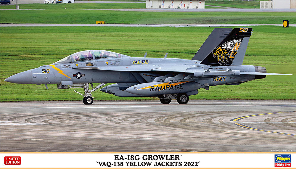 Hasegawa 02461 1:72 EA-18G Growler VAQ-138 Aircraft Plastic Model Kit