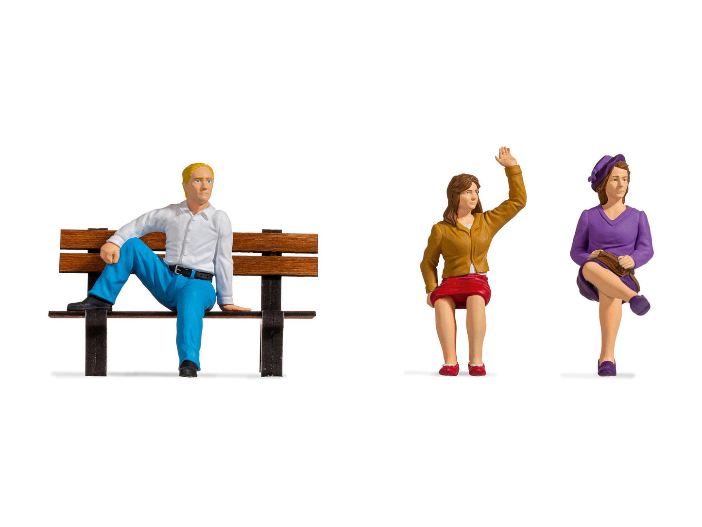 Noch 17351 G Sitting People Plastic Figures (Set of 3)